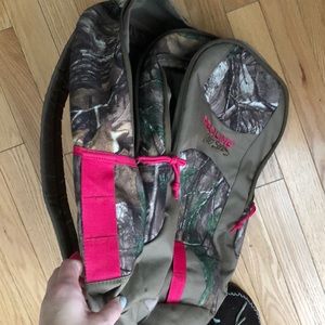 Pink and camo backpack!